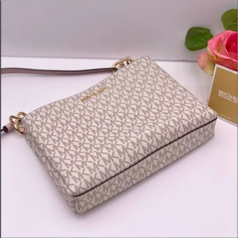 Michael Kors Trisha Medium Logo Crossbody Bag - Picture 7 of 15